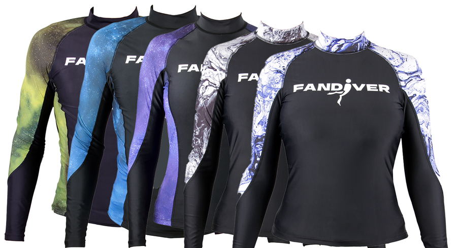 FanDiver RashGuard 50+ гидромайки с длинным рукавом